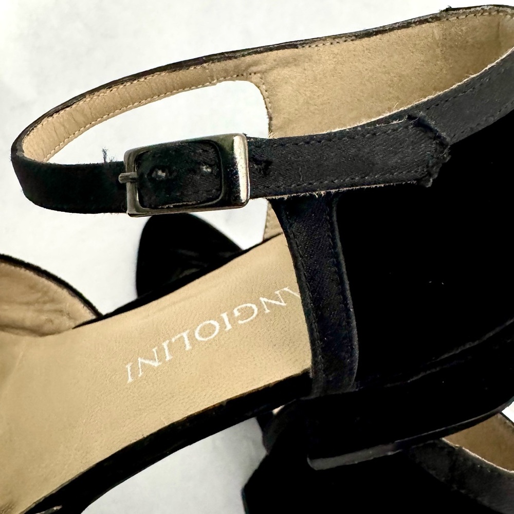 Enzo Angiolini Black Velvet Sandals - Picture 15 of 16
